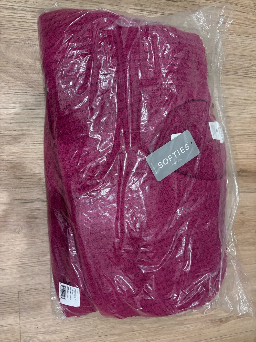 Softies Waffle Marshmallow Knit Set Magenta XL New